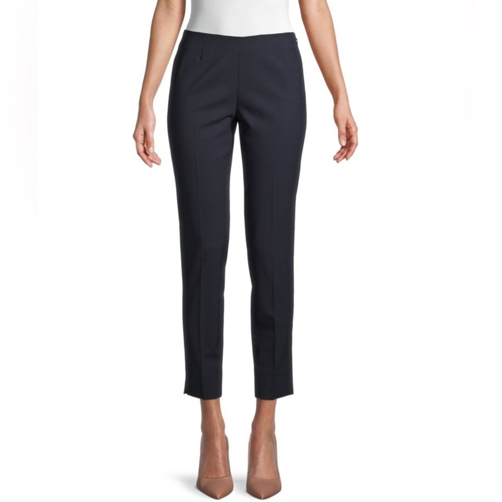 Theory Belisa Stretch Virgin Wool Navy Ankle Pants Size 0